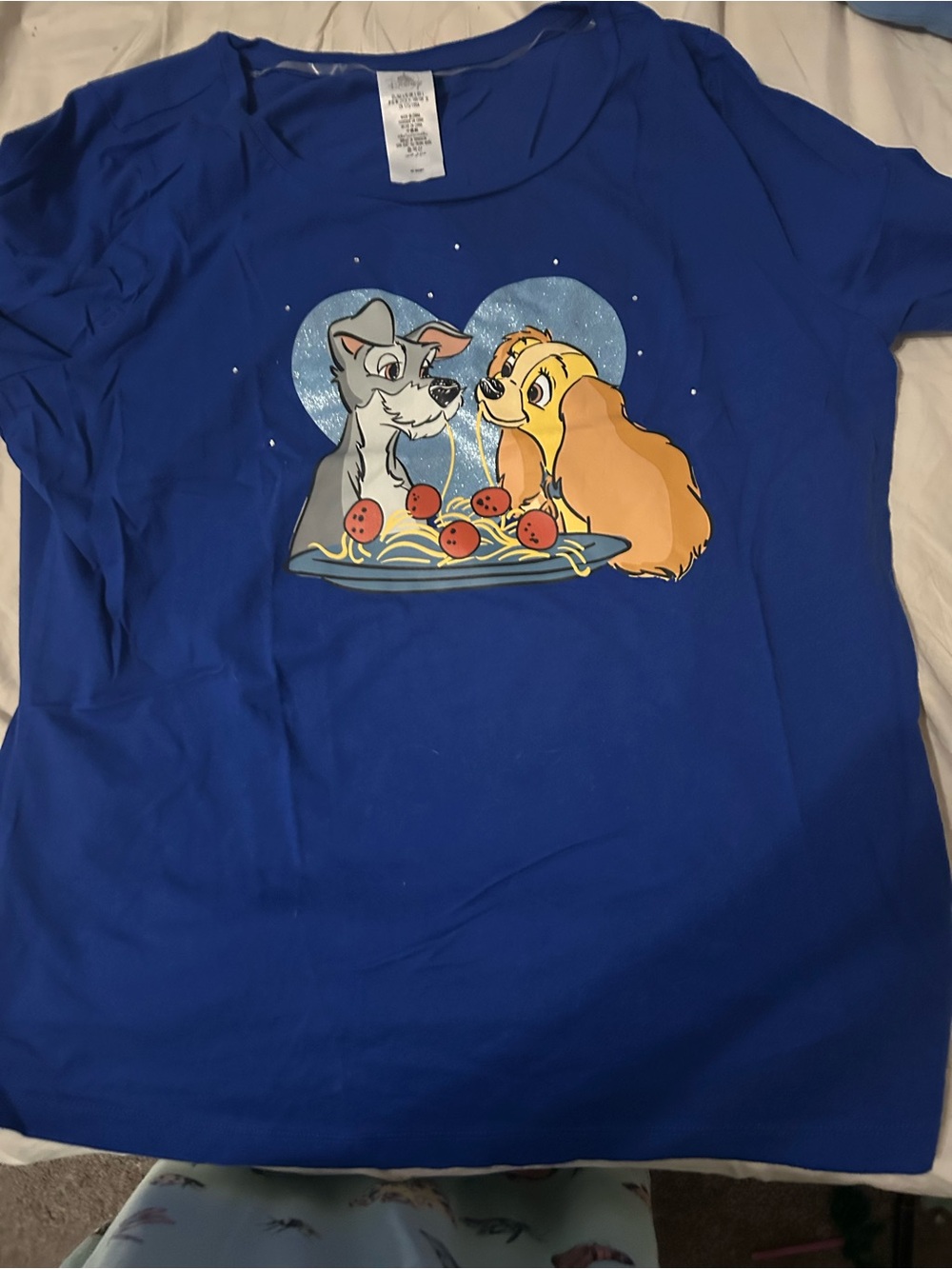 Disney Lady and the Tramp Spaghetti Graphic T-Shirt